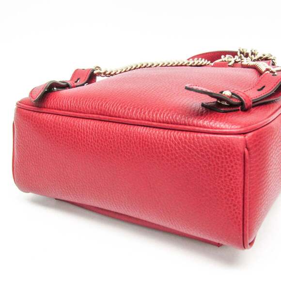 GUCCI Authentic Red Leather Backpack - Picture 5 of 12